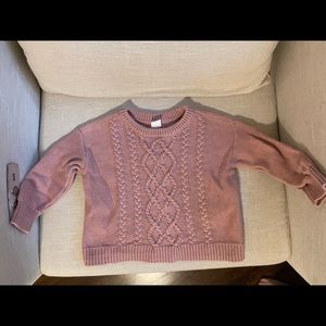 Baby GAP pink cable knit sweater size 2T